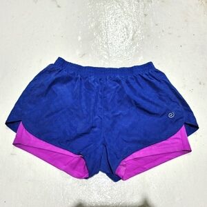 be Inspired Activewear Women's Shorts W/ Inner Panty Navy Purple Pink Sz L